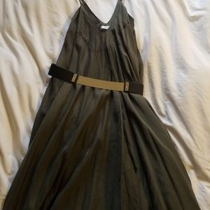 Rayon army green parachute pants dress size medium
